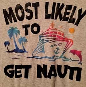 Gray Tee with Nautical Graphic